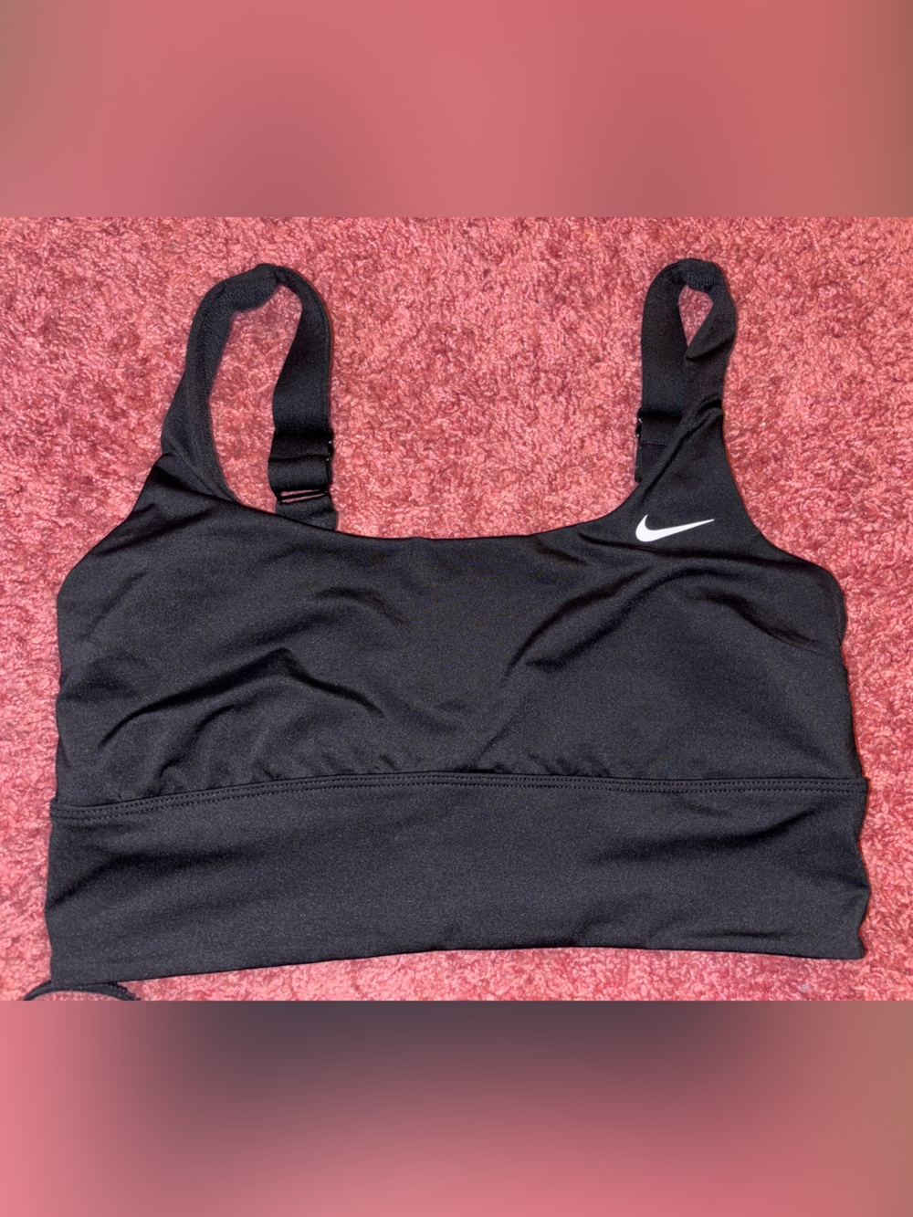 Nike Black Bikini Top with White Swoosh